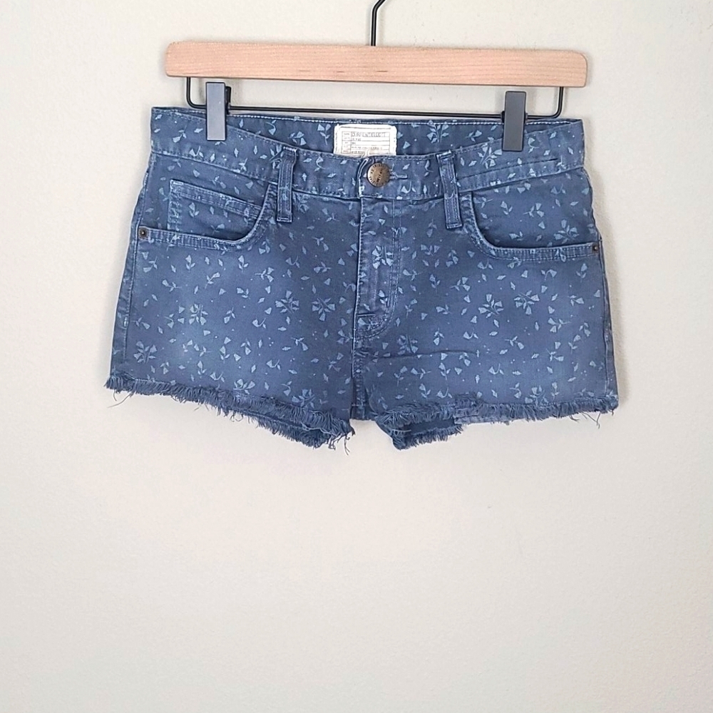 Current/Elliott "Boyfriend" Denim Shorts in Floral